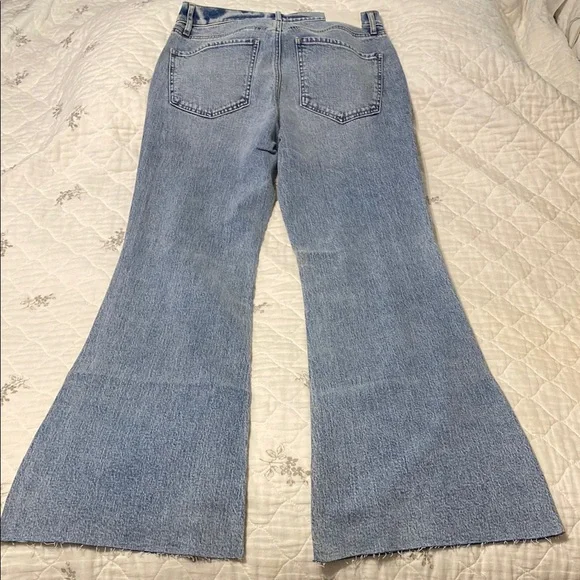 Express Light Blue Wide Leg Jeans - Picture 3 of 3